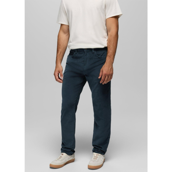Prana NWT Mens Campfire Corduroy Pants Stormy Night Blue Tapered 36x32 Cotton